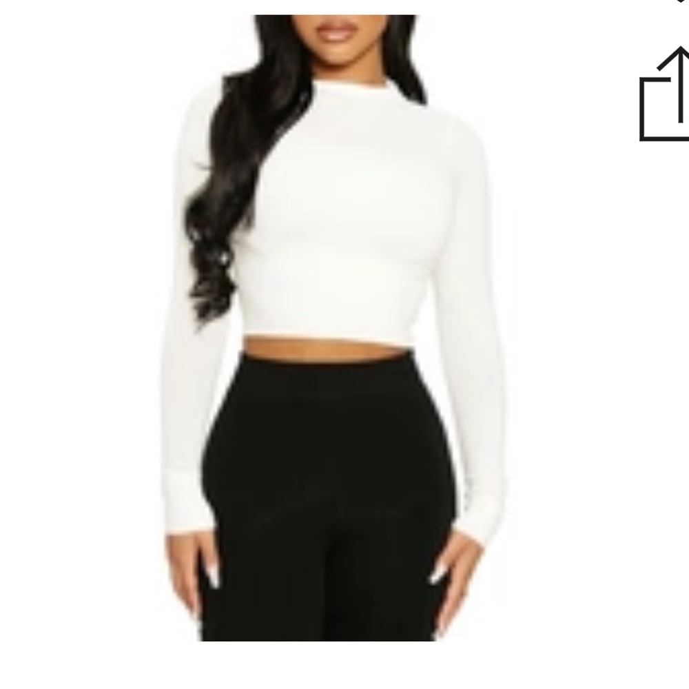 cropped white long sleeve (capsule wardrobe piece)
